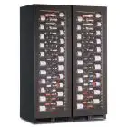 VETRINA REFRIGERATA PER VINO - Mod. EY355I2VD NL - VENTILATA - 2 ZONE DI TEMPERATURA +2°/+20°C / +2°/+ +20°C - N. 2 PORTE IN VETRO - STRUTTURA IN LAMIERA VERNICIATA NERA - CAPACITA' LORDA Lt. 876 - POTENZA W 260 - ALIMENTAZIONE 220/50Hz MONOFASE - DIMENSI