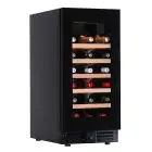 VETRINA REFRIGERATA PER VINO - Mod. EY37I1VD NL - VENTILATA - TEMPERATURA +2°/+20°C - N. 1 PORTA IN VETRO - STRUTTURA IN LAMIERA VERNICIATA NERA - CAPACITA' LORDA Lt. 88 - POTENZA W 80 - ALIMENTAZIONE 220/50Hz MONOFASE - DIMENSIONI cm L 38 x P 57,3 x H 82