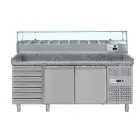 Banco pizza refrigerato in acciaio inox ILINE DB2610TN38