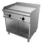 Fry Top a gas professionale piastra liscia in acciaio Allforfood G7NUQ2DCN linea SIMPLE