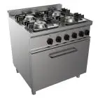 Cucina a gas 4 fuochi con forno elettrico Allforfood G7NURG4FG4M linea SIMPLE