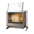 GIRARROSTO VERTICALE ELETTRICO - MOD ELBA9/PE - CAPACITA' N 9 POLLI - N 3 aste in tubolare inox mm 12 x 12 mm Lunghezza cm 54,3 - Resistenza corazzata - Allaccio 230 V MONOFASE - Potenza 4,2 Kw - Dimensioni cm L 70 x P 39,1 x 64 h - Norma CE