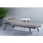 Lettino da sole - Mod ETESIAN LOUNGER - Struttura in acciaio tecnopolimero e alluminio - Per uso esterno - Dimensioni cm L 204 x P 85 x H 34