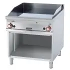 Fry Top a gas professionale piastra liscia cromata superchrome Allforfood FTL/98GS linea ELLE