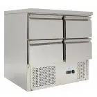 Saladette e tavolo refrigerato in acciaio inox Forcold G-S901-4D-FC