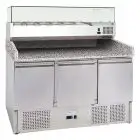 Banco pizza refrigerato in acciaio inox Forcold G-S903PZVRXGLASS FC