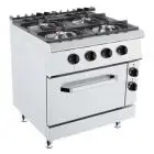 Cucina a gas 4 fuochi con forno elettrico Allforfood K7S210NG linea ANIS
