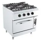 Cucina a gas 4 fuochi con forno a gas Allforfood K7S210N linea ANIS