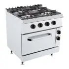 Cucina a gas 4 fuochi con forno elettrico Allforfood K9S210NG linea ANIS