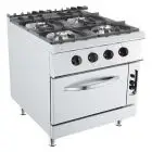 Cucina a gas 4 fuochi con forno a gas Allforfood K9S210N linea ANIS