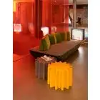 SGABELLO E TAVOLO - MOD. GEAR - PER INTERNO/ESTERNO - STRUTTURA IN POLIETILENE - NORMA CE
