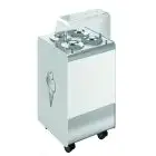 Conservatore per gelato mantecato a pozzetto - Mod JOY 4 - Capacità 4 + 4 carapine - Temperatura -15°- Ventilato - Copertura trasparente inclusa - Dimensioni cm L 59,6 x P 60,4 x h 100,5/131
