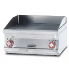 Fry Top elettrico professionale da banco piastra liscia in acciaio Allforfood FTLT/66ET linea ELLE