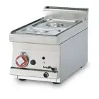 BAGNOMARIA TOP A GAS - MOD. BMT/64G - N. 1 vasca x  GN 1/2 + GN 1/3  H15 - Dimensioni: cm L 40 x P 60 x H 28 - Norma CE