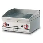 Fry Top a gas professionale da banco piastra rigata in acciaio Allforfood FTRT/66G linea ELLE