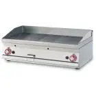 Fry Top a gas professionale da banco piastra rigata in acciaio Allforfood FTRT/610G linea ELLE