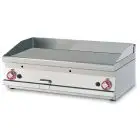 Fry Top a gas professionale da banco piastra liscia cromata superchrome Allforfood FTLT/610GS linea ELLE