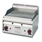 Fry Top a gas professionale da banco piastra liscia in acciaio Allforfood FTL/6G linea ELLE