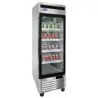 ARMADIO FRIGORIFERO IN ACCIAIO INOX - Mod. MCF8705-GR - VENTILATO - CAPACITA' LT 610 - N. 1 PORTA VETRO - TEMPERATURA 0°/+8°C - Dim. cm L 68,5 x P 80,5 x h 211,2 - Norma CE