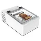 ESPOSITORE DA BANCO REFRIGERATO - MOD. CREAM 2V W - RISPARMIO ENERGETICO -10% - CAPACITA' LT. 28 - REFRIGERAZIONE STATICA - TEMPERATURA -10°/-22° - Dim. Cm. L 49 x P 79 x h 34,5 - Norma CE