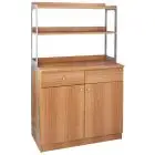 MOBILE DI SERVIZIO DA SALA - MOD. ML3212SS - Struttura e pannelli in nobilitato - N. 2 sportelli - N. 2 cassetti - Mensole a giorno - Dim. cm L 90 x P 48 x h 155