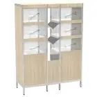 ESPOSITORE SELF SERVICE PANE - Mod. PANINO GOLF - PRELIEVO CON PALETTA - N. 6 SCOMPARTI - DIMENSIONI cm L 125 x P 50 x 170 h