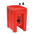 CONTENITORE ISOTERMICO - MOD QC05 - PER TRASPORTO DI BEVANDE ED ALIMENTI LIQUIDI - CALDE O FRESCHE - CAPACITA Lt. 4,3 - DIM cm L24,5xP35x39,5H - CONFEZIONE N 4 PEZZI