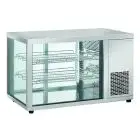 Espositore da banco vetrina refrigerata - Mod RC 910 - Temperatura 0º/+12ºC - 2 ripiani - Porte scorrevoli posteriori - Dimensioni cm L 91 x P 52,4 x h 57,5