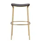 SGABELLO TRICK WOOD - MOD. 2536 - TELAIO DIAM. ø mm 20 VERNICIATO ANTRACITE - SEDUTA IN LEGNO - PER USO INTERNO - ALTEZZA SEDUTA cm 75 - DIM. cm L 45 x P 35 x H 75 - NORMA CE