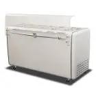 CONSERVATORE PER GELATO MANTECATO A POZZETTO - MOD. VIA VENETO 10C - CAPACITA' LT. 440 - TEMPERATURA -5°/-20°C - Dim. Cm. L 156,8 x P 69 x h 98,4 - COPERTURA TRASPARENTE INCLUSA - Norma CE