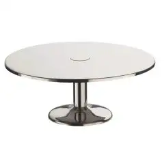 Alzata Tonda  in Inox - ABERT - Diametro 42 cm - Altezza cm 165 - Imballo confezione da n. 1 Unit&agrave;