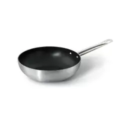Wok 1 Manico  in Alluminio Antiaderente - ABERT Linea CUCINART - Diametro 30 cm - Altezza cm 88 - Imballo confezione da n. 1 Unità