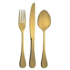 Forchettina Dolce Vintage Gold in Inox - ABERT Linea SUPERIOR - Altezza  143 - Imballo confezione da n. 12 Unità