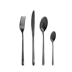 Forchetta Tavola  - ABERT Linea STILO BLACK - Spessore mm 3 - Dimensioni mm 200 - Imballo confezione da n. 12 Unità