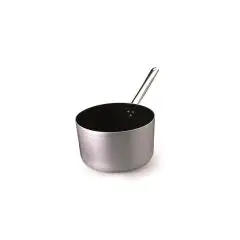 Casseruola Alta 1 Manico  in Alluminio Antiaderente - AGNELLI Linea ALLUMINIO ANTIADERENTE - 3 MM - Codice ALSA105S - Spessore mm 3 - Capacità 9 lt  - Diametro 28 cm - Altezza cm 155 - Imballo confezione da n. 1 Unità
