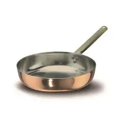 Padella 1 Manico  in Rame Stagnato - AGNELLI Linea RAME LISCIO STAGNATO - 2 MM - Codice ALCU111 - Spessore mm 2 - Diametro 28 cm - Altezza cm 5 - Imballo confezione da n. 1 Unità