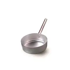 Casseruola Bassa 1 Manico  in Alluminio - AGNELLI Linea ALLUMINIO 107 - 3 MM - Codice ALMA107 - Spessore mm 3 - Capacità 25 lt  - Diametro 20 cm - Altezza cm 7 - Imballo confezione da n. 1 Unità