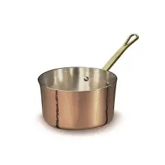 Casseruola Alta 1 Manico  in Rame Martellato - AGNELLI Linea RAME MARTELLATO - 2 MM - Codice ALCM105M - Spessore mm 2 - Capacit&agrave; 33 lt  - Diametro 20 cm - Altezza cm 11 - Imballo confezione da n. 1 Unit&agrave;