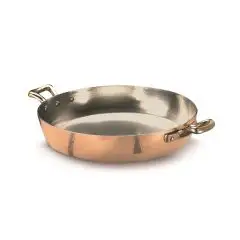 Tegame  in Rame Martellato - AGNELLI Linea RAME MARTELLATO - 2 MM - Codice ALCM110M - Spessore mm 2 - Diametro 32 cm - Altezza cm 65 - Imballo confezione da n. 1 Unit&agrave;