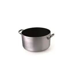 Casseruola Alta 2 Manici  in Alluminio Antiaderente - AGNELLI Linea ALLUMINIO ANTIADERENTE - 3 MM - Codice ALSA104S - Spessore mm 3 - Capacità 18 lt  - Diametro 36 cm - Altezza cm 19 - Imballo confezione da n. 1 Unità