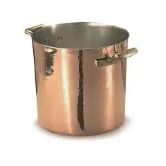 Pentola  in Rame Martellato - AGNELLI Linea RAME MARTELLATO - 2 MM - Codice ALCM103M - Spessore mm 2 - Capacit&agrave; 84 lt  - Diametro 22 cm - Altezza cm 215 - Imballo confezione da n. 1 Unit&agrave;