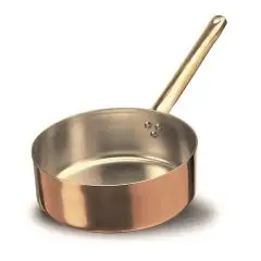 Casseruola Bassa 1 Manico  in Rame Stagnato - AGNELLI Linea RAME LISCIO STAGNATO - 2 MM - Codice ALCU107 - Spessore mm 2 - Capacit&agrave; 6 lt  - Diametro 28 cm - Altezza cm 9 - Imballo confezione da n. 1 Unit&agrave;