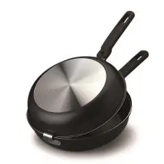 Padella Doppia 2 Manici  in Alluminio Antiaderente - AGNELLI - Codice COFA432 - Diametro 28 cm - Altezza cm 11 - Imballo confezione da n. 1 Unità