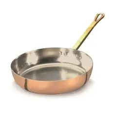 Padella 1 Manico  in Rame Martellato - AGNELLI Linea RAME MARTELLATO - 2 MM - Codice ALCM111M - Spessore mm 2 - Diametro 24 cm - Altezza cm 55 - Imballo confezione da n. 1 Unità