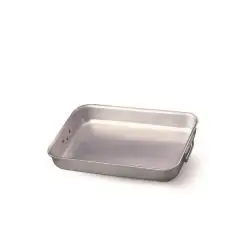 Rostiera Rettangolare 2 Manici  in Alluminio - AGNELLI Linea FORNO - ALLUMINIO - 5 MM - Codice ALMR1150 - Spessore mm 5 - Dimensioni cm 40x28 - Altezza cm 8 - Imballo confezione da n. 1 Unit&agrave;