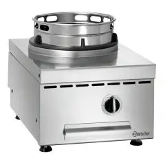 Piano cottura wok 1 fuoco a gas Bartscher - Mod GWTH1 - Potenza kW 11,5 - Dimensioni cm L 40 x P 60 x 41,5 H