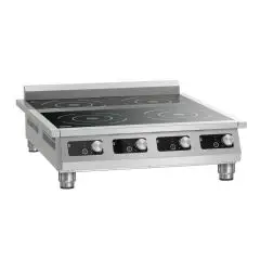 Piastra ad induzione trifase con piano di cottura in vetro Bartscher 4P 35-1 TCK