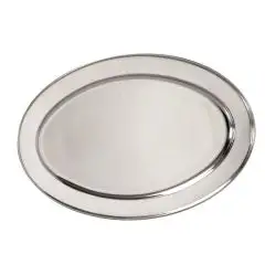 Vassoio Ovale  in Inox - MEDRI Linea EASTMAN - Dimensioni cm 60 - Imballo confezione da n. 1 Unità