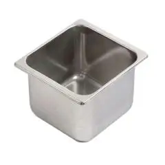 Vasca inox per gelato - Dimensioni cm 16,5x16,5 (interno mm 150x130) - Altezza cm 12 - Lt 2,5