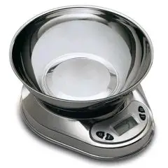 BILANCIA - MOD. BIL 1PIV - DIMENSIONI PIATTO Ø cm L 20 x H 6 - PORTATA MASSIMA kg 5 - NORMA CE